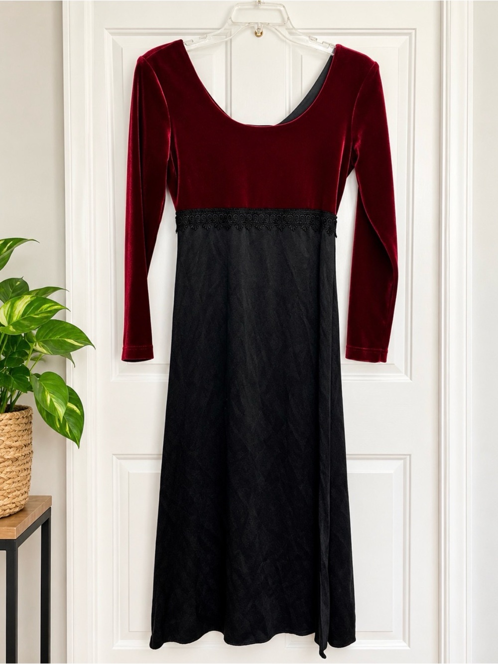 Vintage Tower Hill Velvet & Satin Maxi Dress